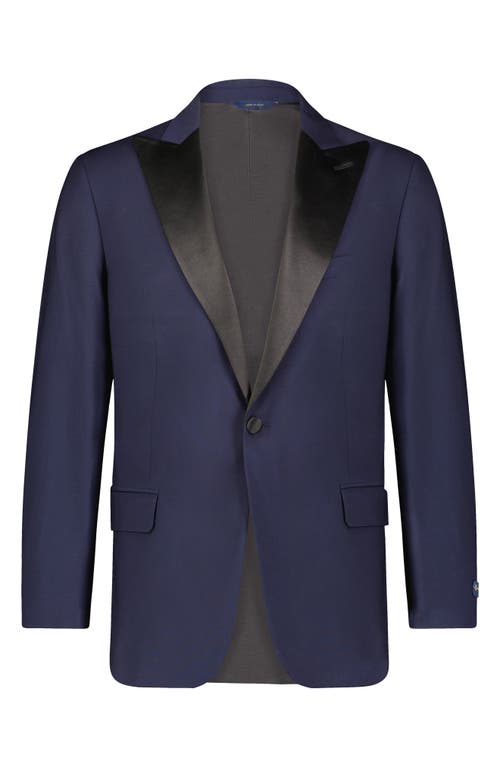 Brooks Brothers Regent Fit Wool Blend Tuxedo Jacket In Blue