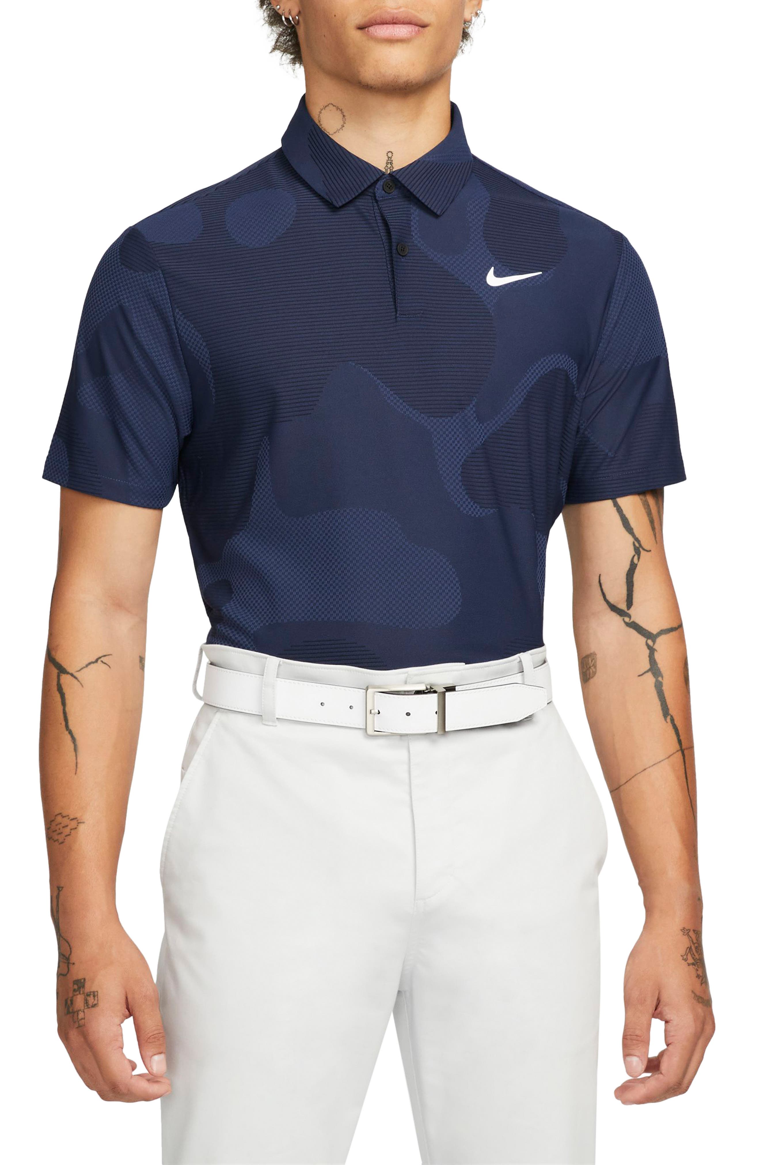nike black camo golf shirt