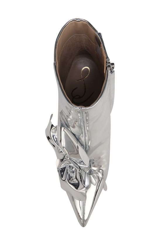 Sam Edelman Esmae 2 Pointed Toe Bootie In Soft Silver