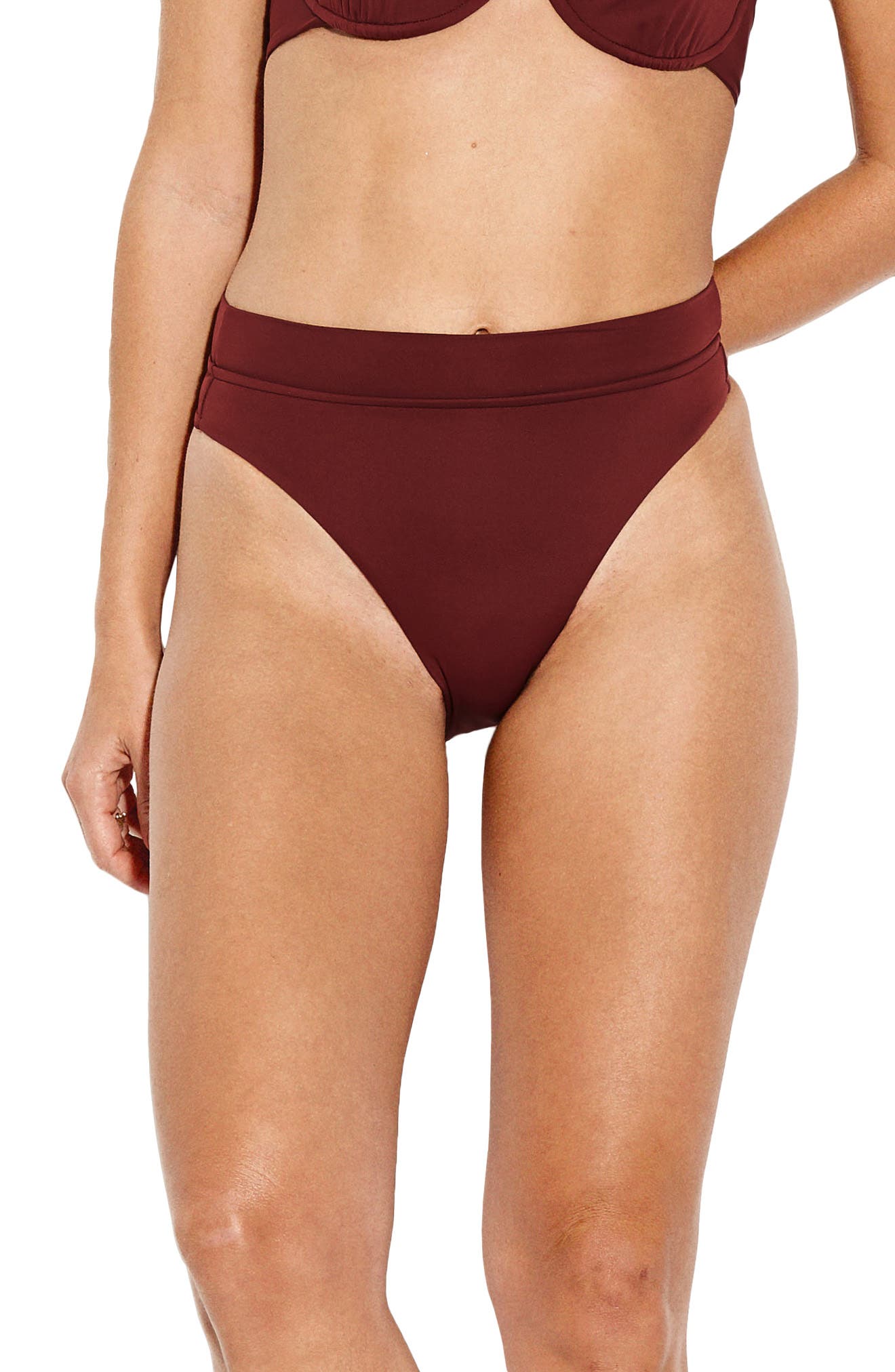 Seafolly Active High Waist Bikini Bottoms, US / 12 AU - Purple