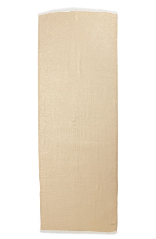 Nordstrom Metallic Lightweight Wrap In Gold