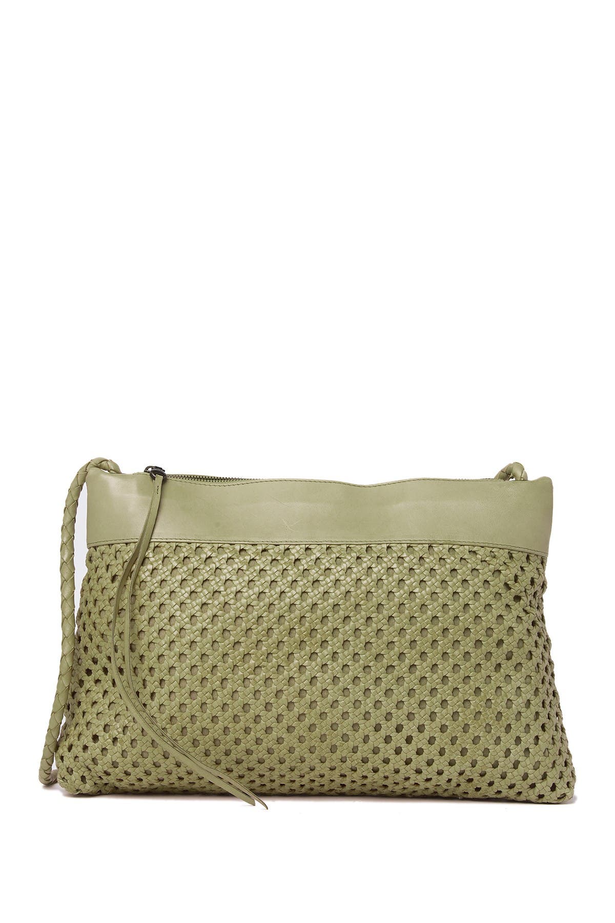 woven leather crossbody