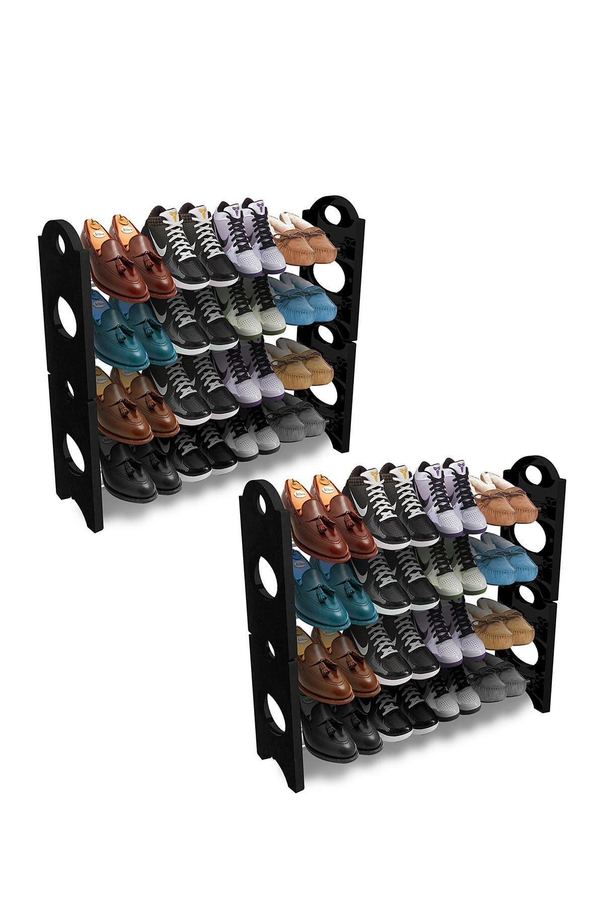 20 pair stackable shoe storage cabinet on Sorbus Black 8 Shelf Stackable Shoe Rack Organizer Storage Nordstrom Rack