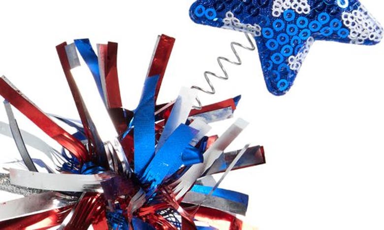 Shop Capelli New York Kids' Sequin Star & Pom Headband In Americana