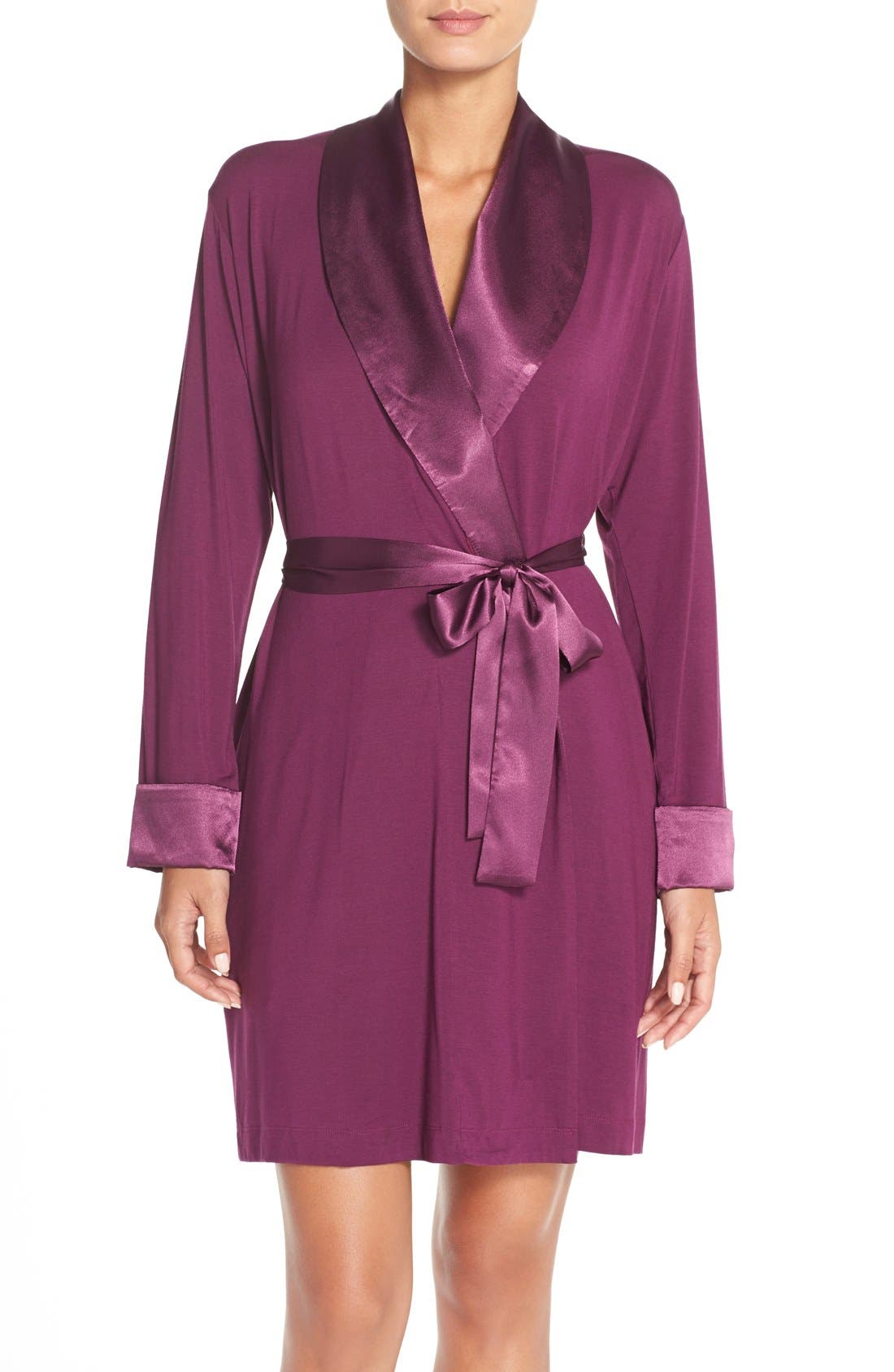 Midnight by Carole Hochman Satin Trim Robe Nordstrom