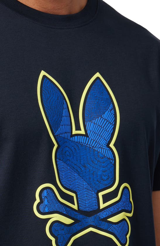 Shop Psycho Bunny Lenox Graphic T-shirt In Navy