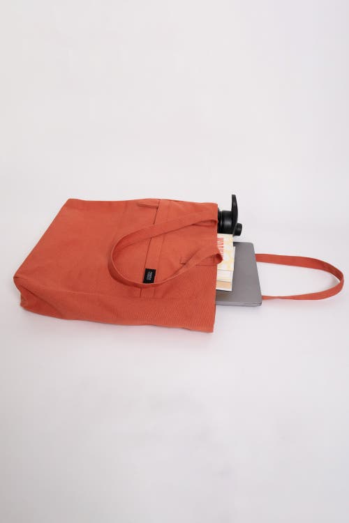 Terra Thread Organic Cotton Canvas Work Tote Bag In Burnt Orange