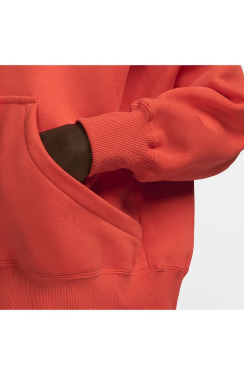 Shop Nike Sportswear Phoenix Fleece Pullover Hoodie In Picante Red/sail