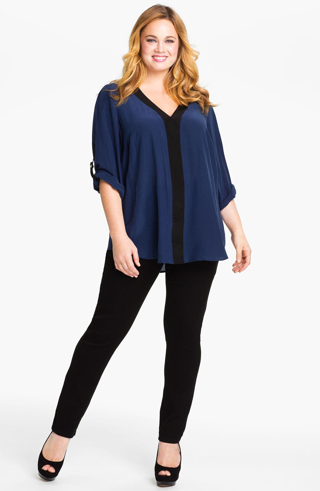 Daniel Rainn Tab Sleeve Tunic (Plus) Nordstrom