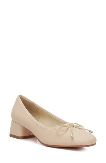 LONDON RAG LONDON RAG SIENNA BLOCK HEEL BALLERINA PUMP 