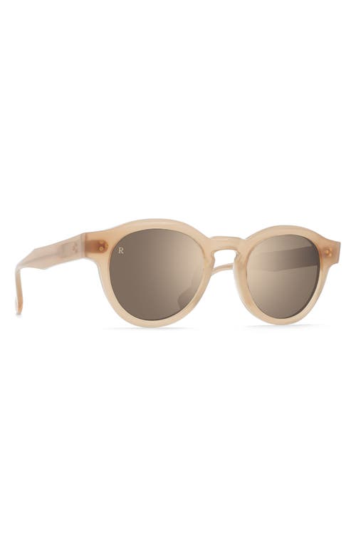 Raen Zelti 49mm Mirrored Small Round Sunglasses In Dawn/mink Gradient Mirror