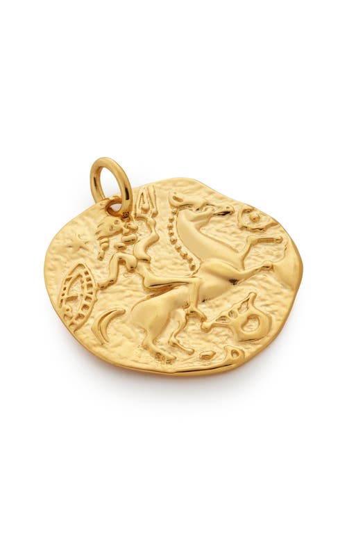 Monica Vinader Goddess Coin Pendant Charm in 18Ct Gold Vermeil On Sterling at Nordstrom