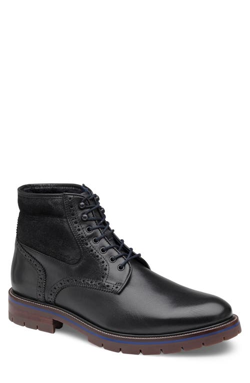 UPC 195113048442 product image for Johnston & Murphy XC Flex Cody Genuine Shearling Lined Boot in Black at Nordstro | upcitemdb.com