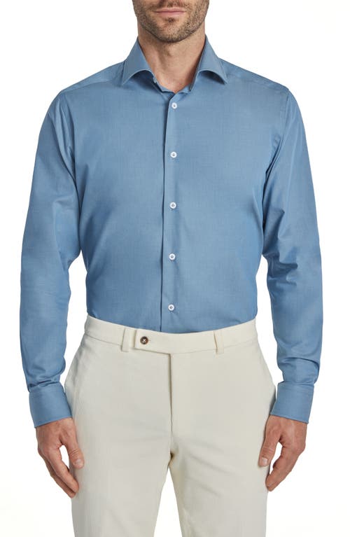 Shop Jack Victor Avery Stretch Button-up Shirt In Blue