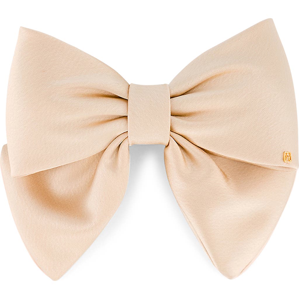 Alexandre De Paris Bow Barrette In Beige
