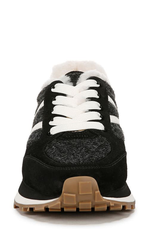 Shop Veronica Beard Valentina Genuine Shearling Lined Sneaker In Black