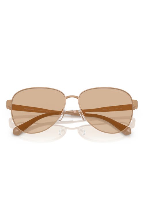 Michael Kors 59mm Pilot Sunglasses In Caramel