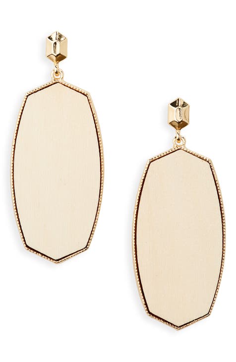 Wooden Drop Earrings