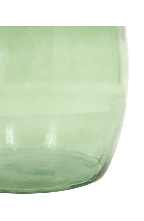 Ginger Birch Studio Abstract Recycled Glass Vase In Green