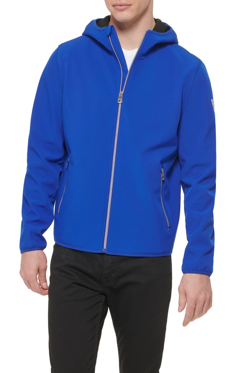 GUESS Softshell Hooded Rain Jacket Nordstromrack