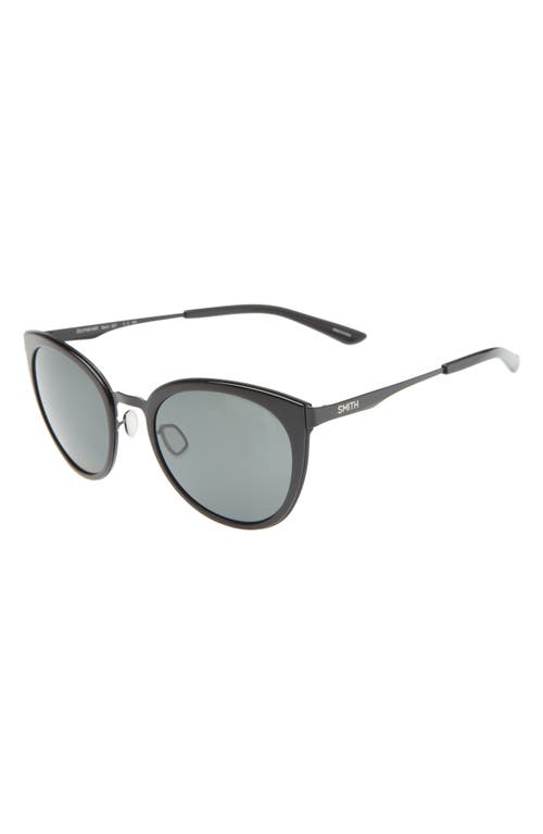 Shop Smith Somerset 53mm Polarized Cat Eye Sunglasses In Black/polarized Gray