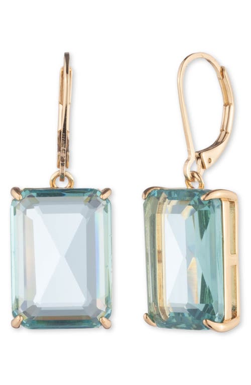 Crystal Drop Earrings in Gold/Blue