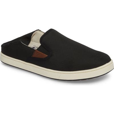 Olukai Kahu Collapsible Slip-On Sneaker, Black