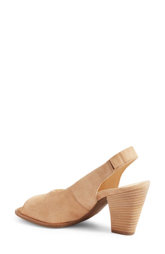 Paul Green Savanah Slingback Peep Toe Sandal In Dakar Suede