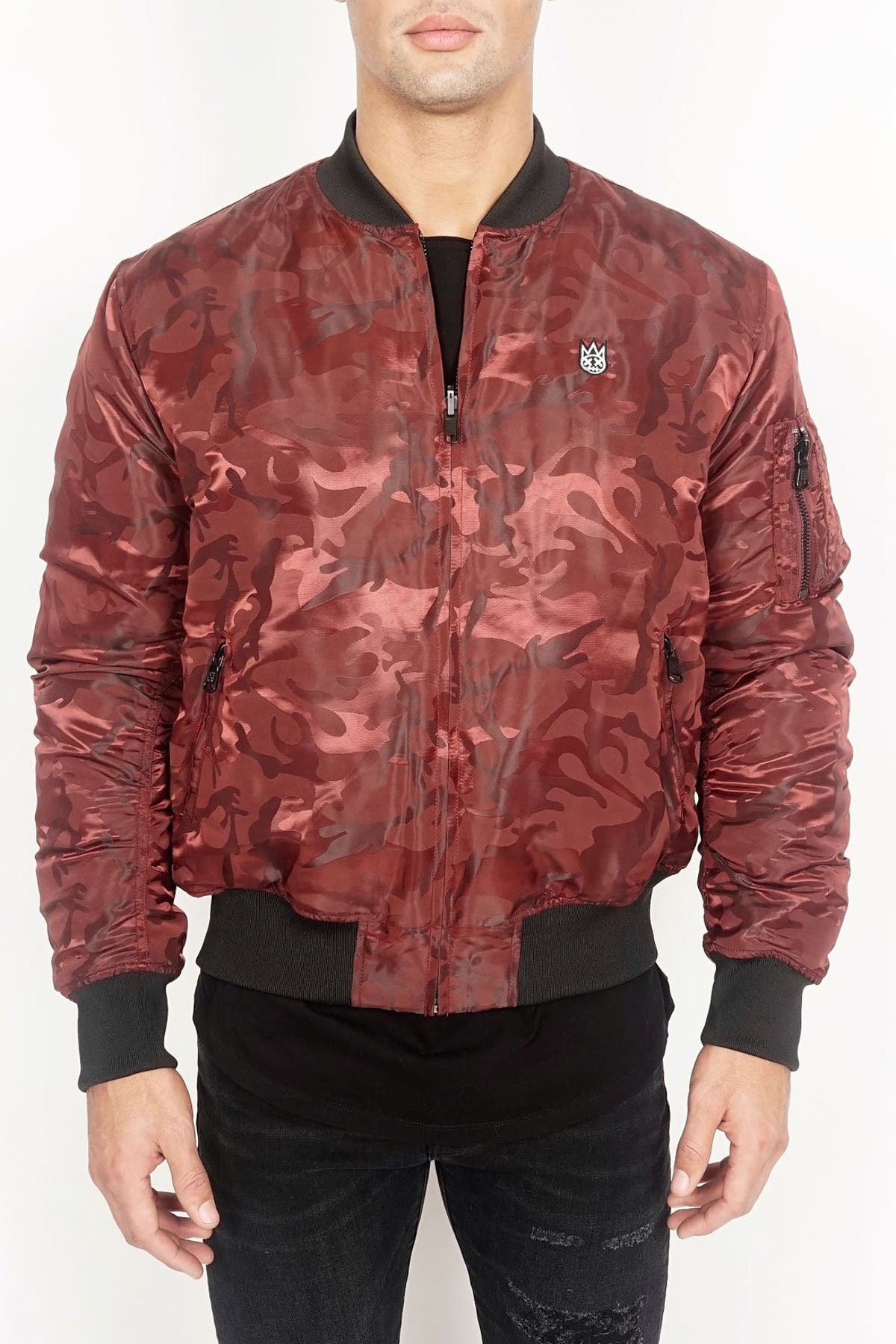 burgundy camo jacket