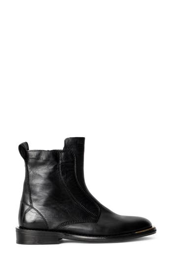 Zadig & Voltaire Laureen Zip Boot In Noir