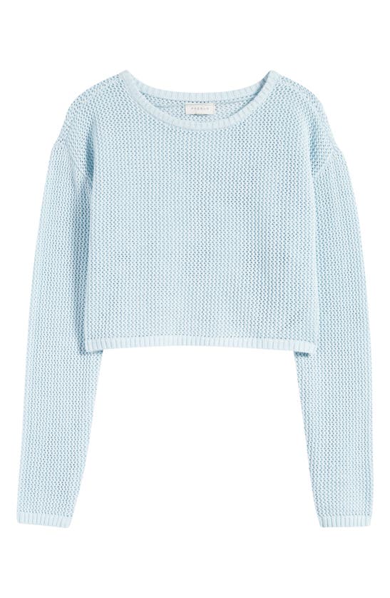 Shop Pacsun Sea Breeze Open Stitch Sweater In Omphalodes