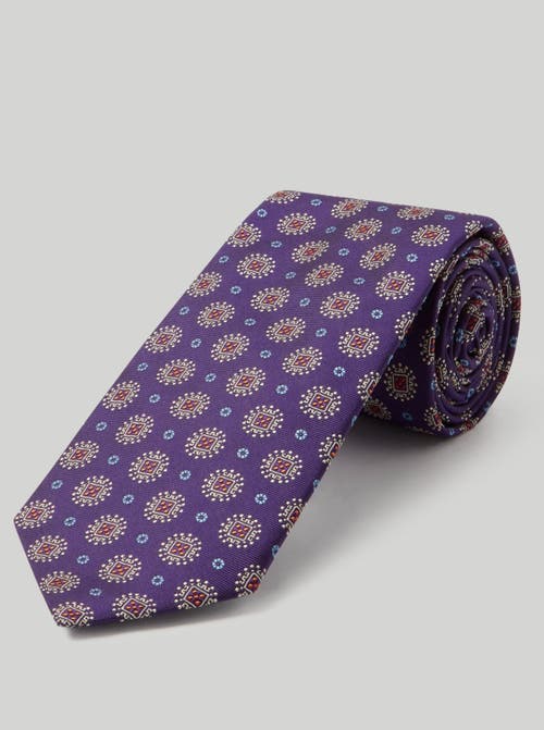 Shop Robert Talbott Robert Floral Jacquard Necktie In Purple