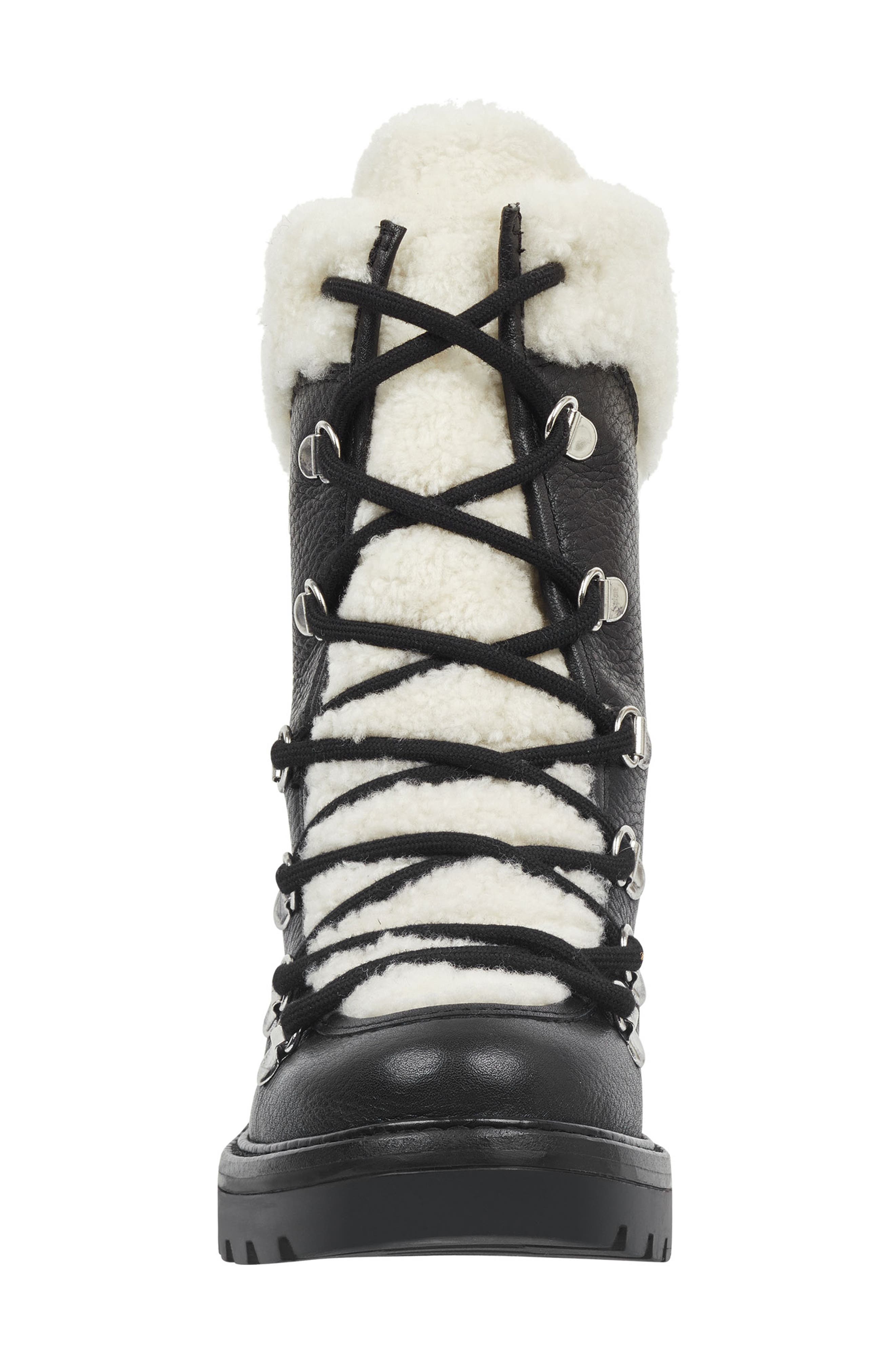 daven genuine shearling lace up boot