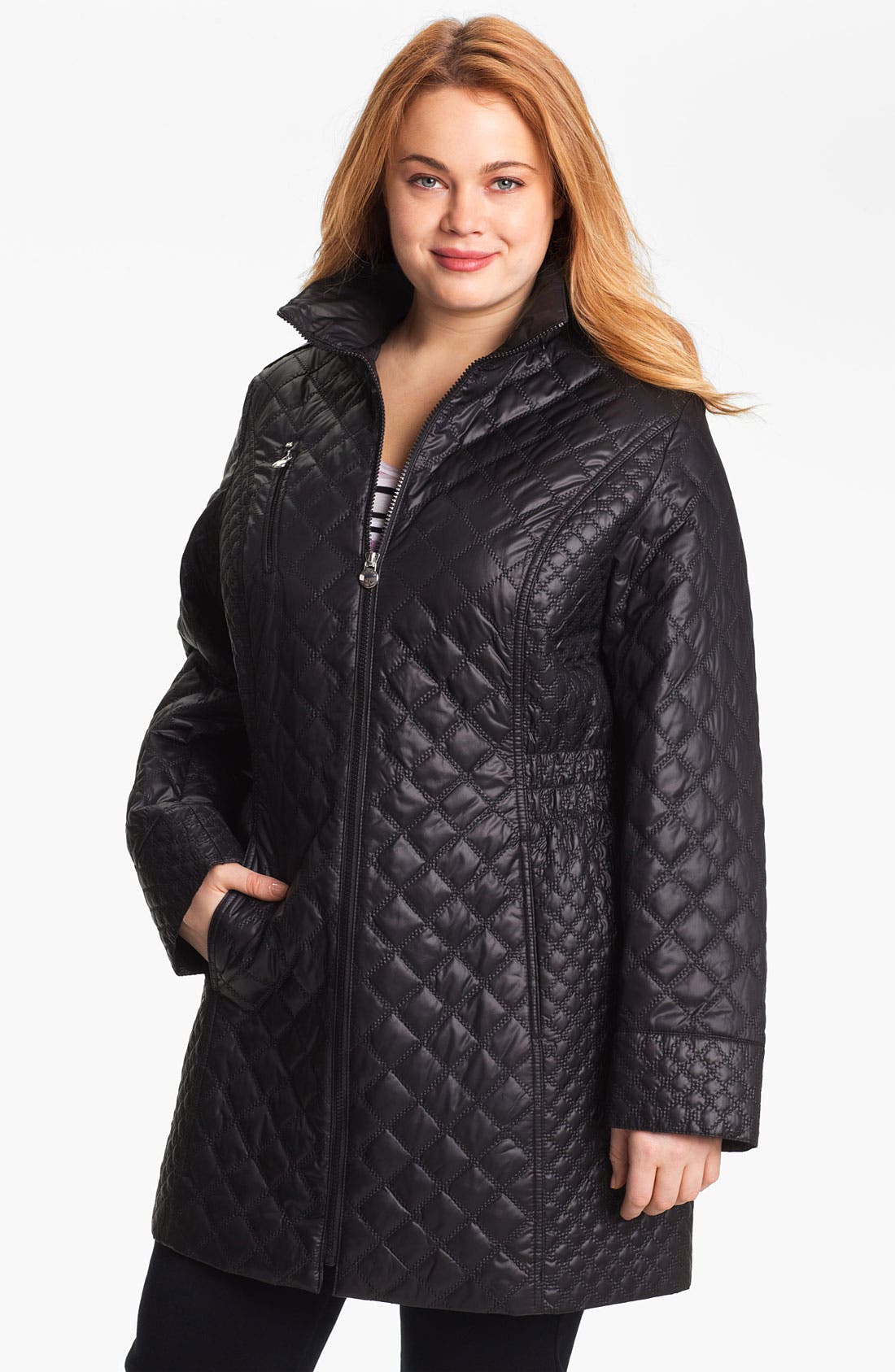 Laundry by Shelli Segal Packable Quilted Coat (Plus Size) Nordstrom