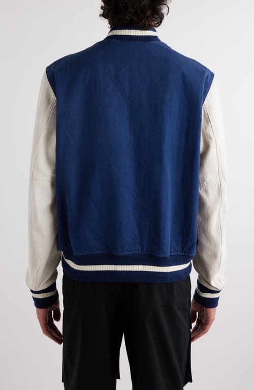 Givenchy Bicolor Cotton Varsity Jacket In Blue | ModeSens