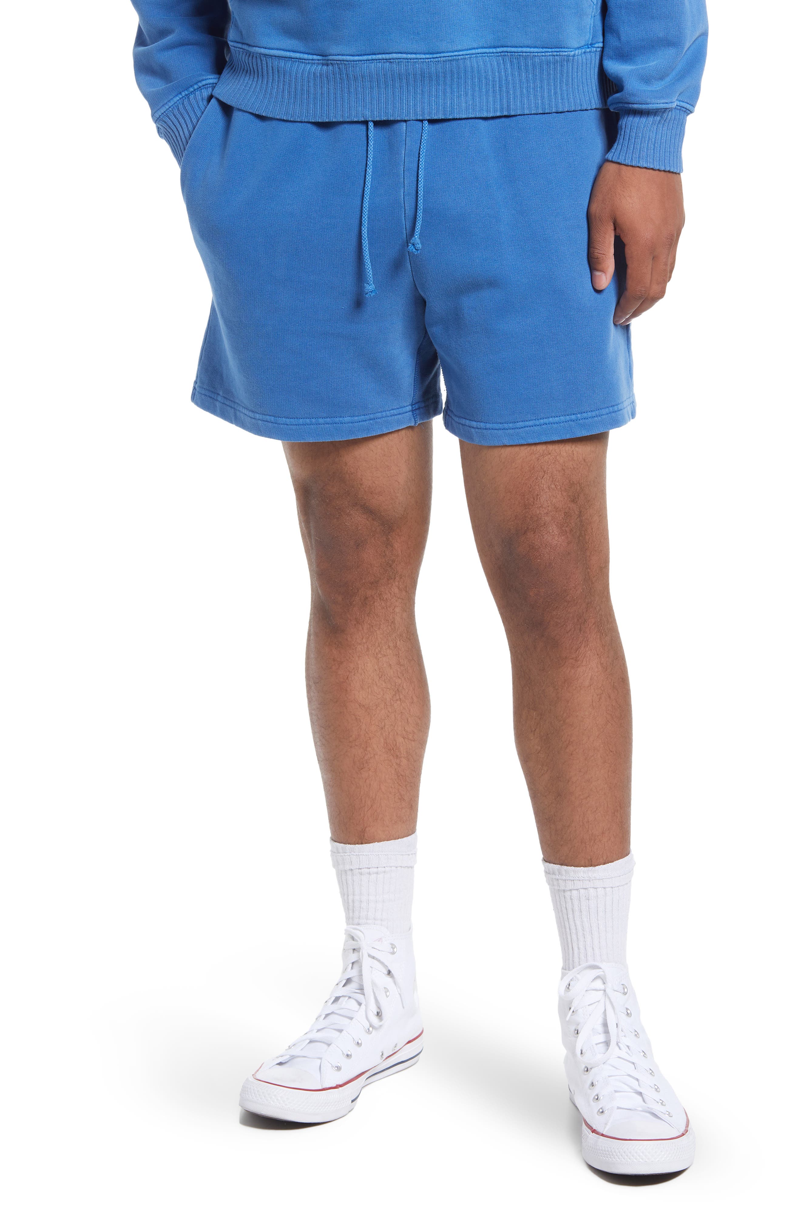 blue sweat shorts mens