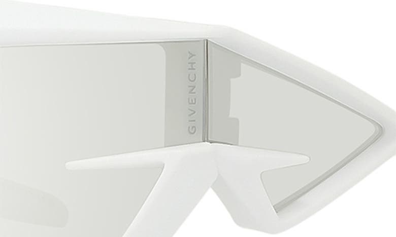 Shop Givenchy Geometric Sunglasses In White / Smoke Mirror