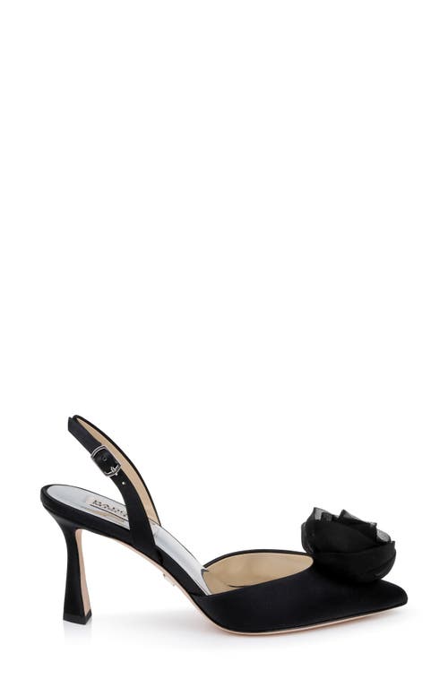Shop Badgley Mischka Collection Carlise Rose Pinted Toe Pump In Black