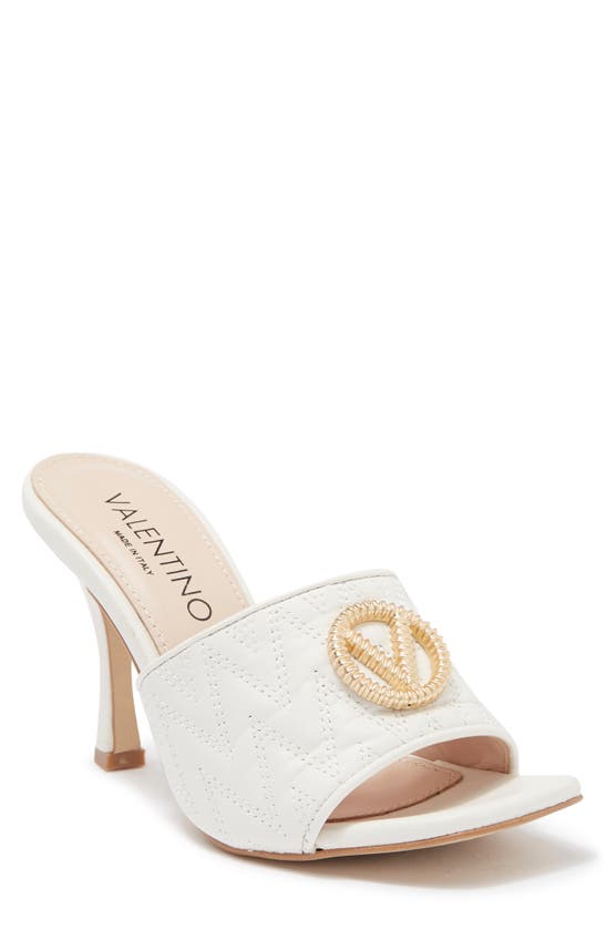 Valentino By Mario Valentino Venere Quilted Mule Sandal In Cream | ModeSens