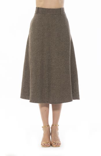 Alexia Admor Leonie Skirt In Herringbone