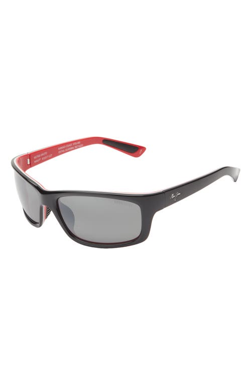 Maui Jim 61mm Square Core Polarized Sunglasses In Black Black Grey