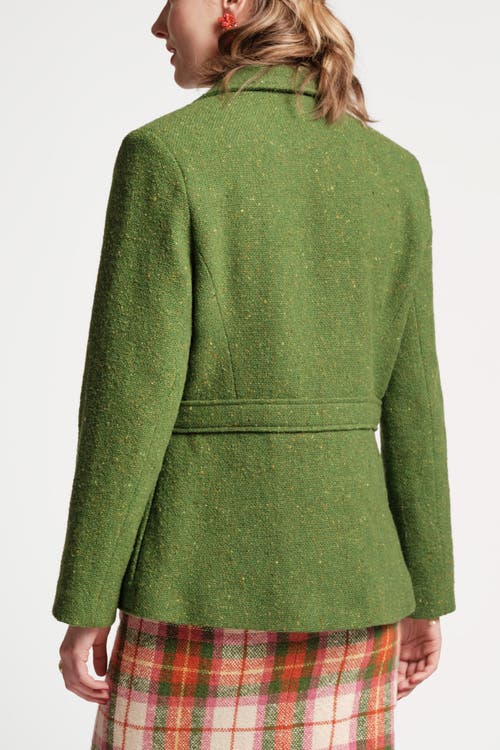 Shop Frances Valentine Bobby Blazer Central Park Plaid Wool In Fern