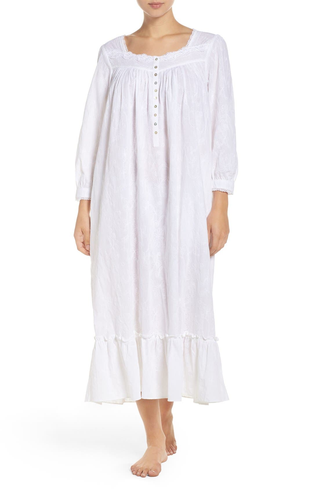 Eileen West Embroidered Cotton Nightgown Nordstrom