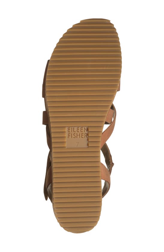 Shop Eileen Fisher Extra Leather Platform Sandal In Cognac