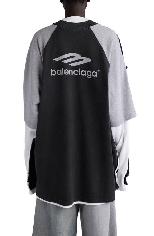 BALENCIAGA BALENCIAGA HYBRID OVERSIZE SWEATER 