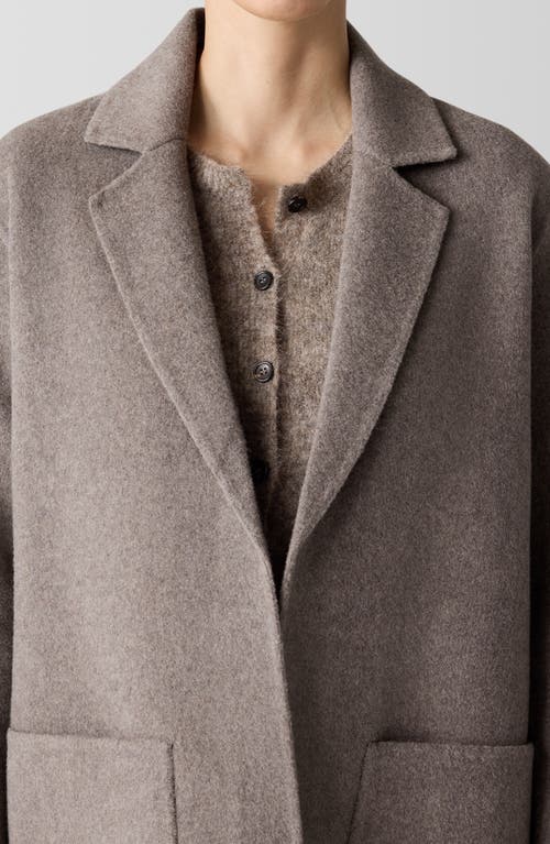 Shop Eileen Fisher Wool Blazer Coat In Taupe