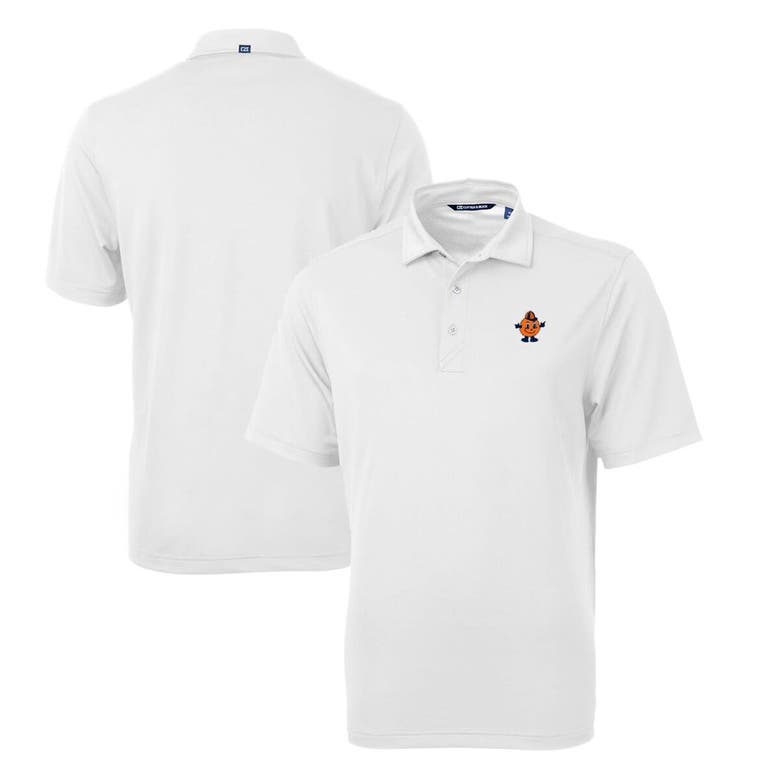 Shop Cutter & Buck White Syracuse Orange Big & Tall Virtue Eco Pique Recycled Drytec Polo