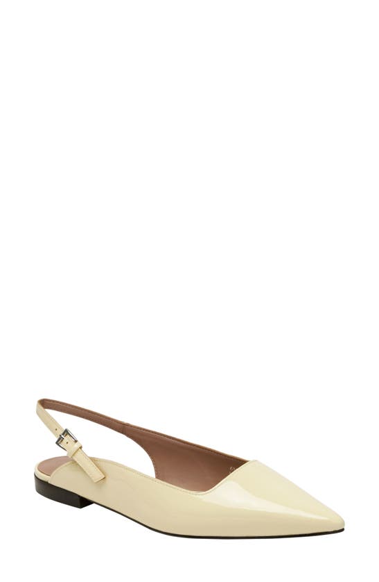 Shop Linea Paolo Caia Pointed Toe Slingback Flat In Light Yellow