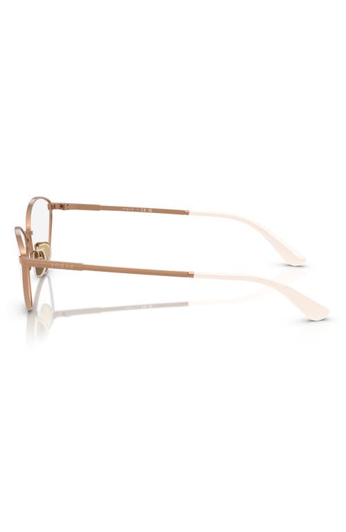 Vogue 53mm Irregular Optical Glasses In Rose Gold