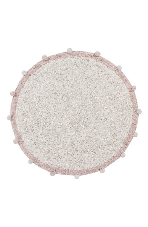 Lorena Canals Bubbly Washable Cotton Area Rug in Natural Rose at Nordstrom
